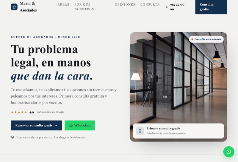 demo web bufete de abogados