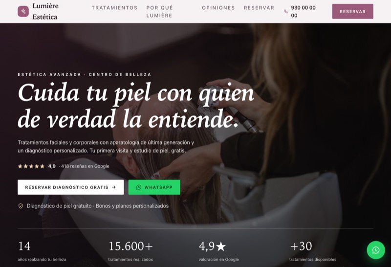 demo web centro de estética