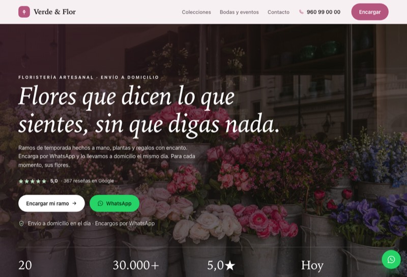 demo web floristería