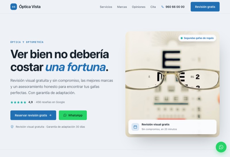 demo web óptica
