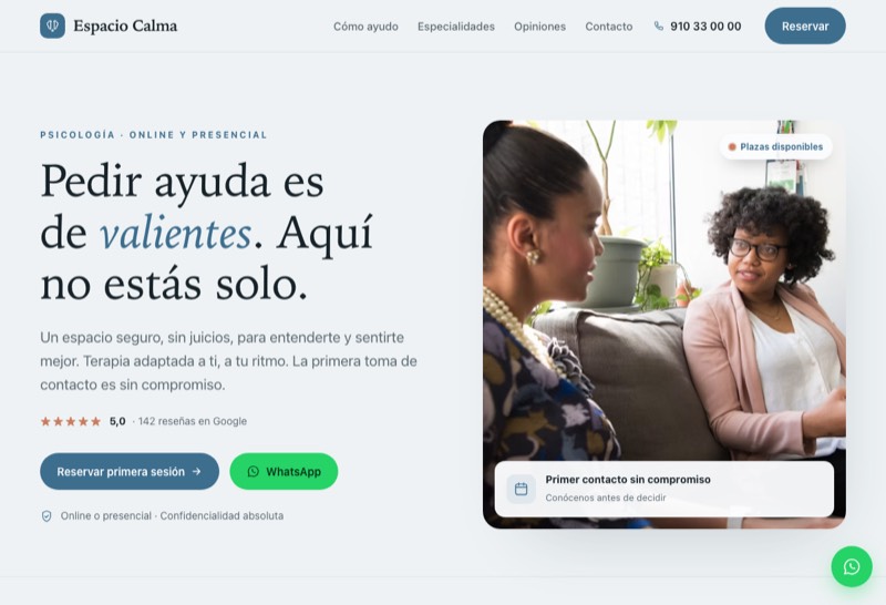 demo web psicología