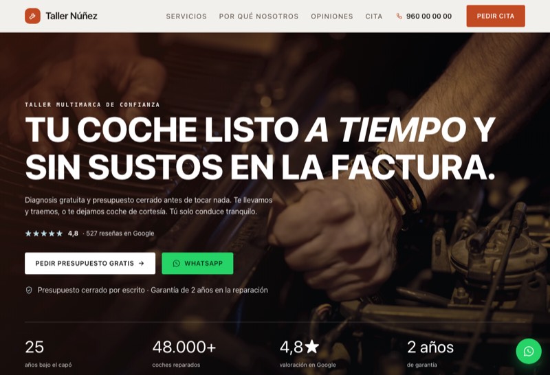 demo web taller mecánico